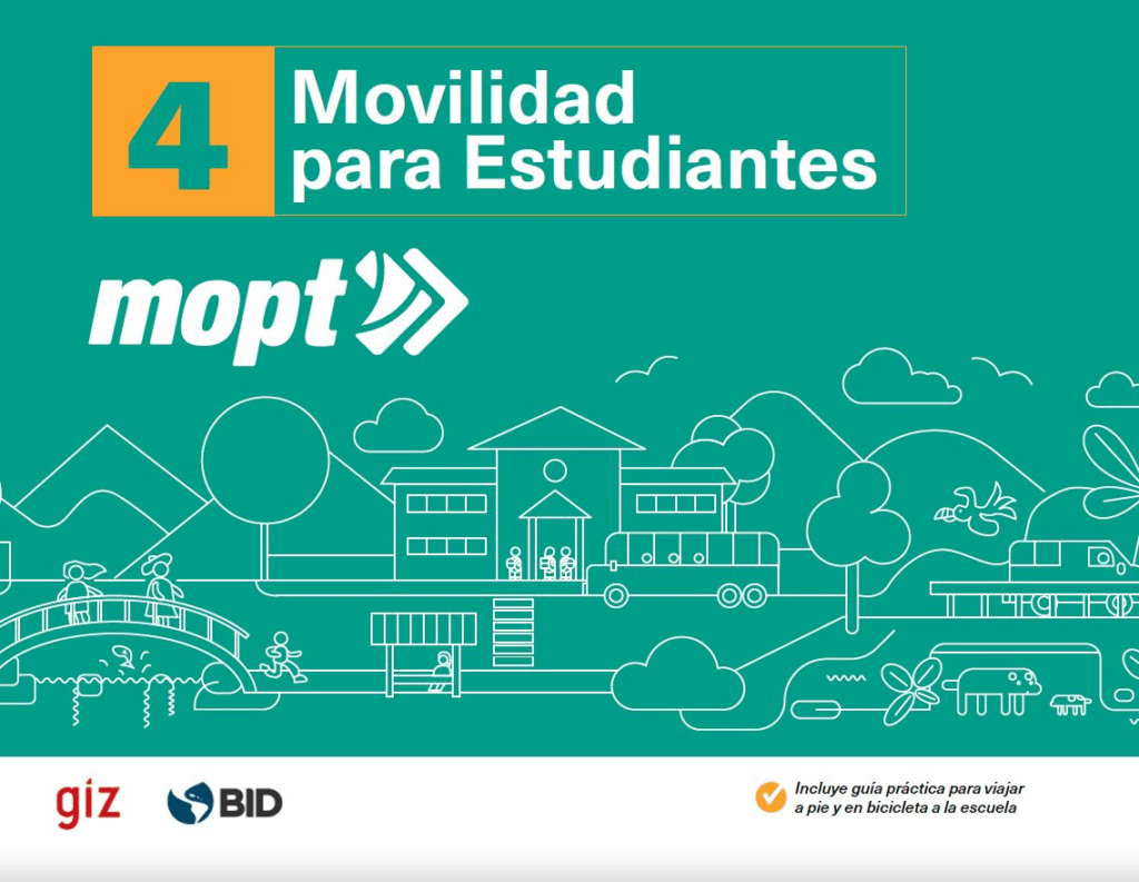 Portada del cuarto manual de Calles Completas: Movilidad para estudiantes
